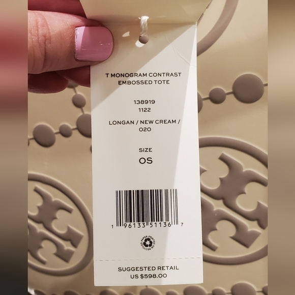 Tory Burch Monogram Leather Tote - Picture 13 of 15